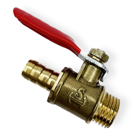 Краник шар. ARMA нар. резьба 1/4", елочка 10мм, латунь