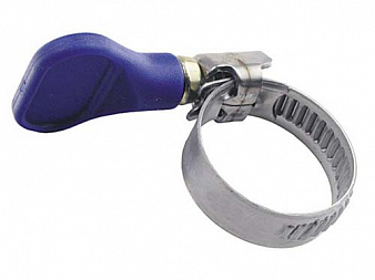 Хомут с барашком 25-40 мм, хром, нержавеющая сталь