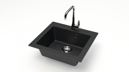 Мойка каменная, прямоугольная 48х44х16 антрацит мат. J35G32