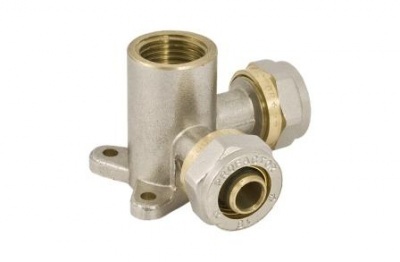 Водорозетка цанговая с двойным выходом 16 х 1/2 вн х 16, МП