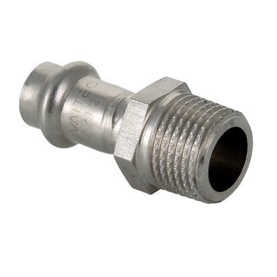 Соединитель 22х1/2" нар.рез. VALTEC нерж. сталь