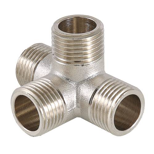 Крестовина 1/2" двухплоскостная  нар. ник., лат., Valtec