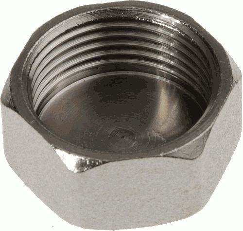 Заглушка 1/2" вн. резьба, ник. лат. под пломбу, TRm 06031