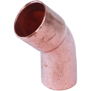 Медь.  Угол пайка 45 ГР однораст. 22 мм Hailiang 