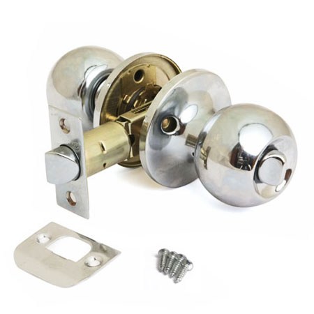 Дверная ручка-защелка с фиксатором 706-03 - CP (хром)