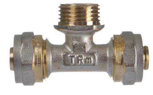 Тройник цанговый 16 x 1/2 x 16 нр, МП ТRm 01401