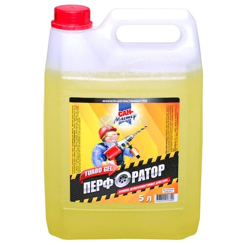 Сан-Мастер "ПЕРФОРАТОР" Гель для прочистки труб и стоков 5л. *1/4