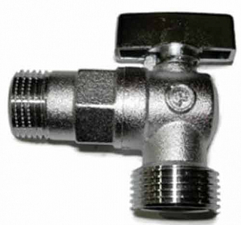 Бытовой кран шар. угловой 1/2"х3/4" ш-ш, никель, матовый.  059 DE-R-TO  FORNARA