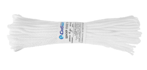 Шнур плетеный 4 мм 20 м, полиамид, цвет белый 20463