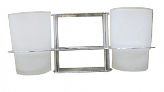 Держатель для двух стаканов и зубных щеток металл.