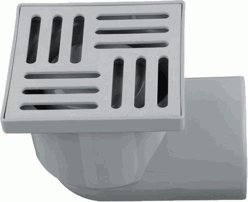 ТРАП АНИ ТА1110 горизонтальный выпуск 110 пластик решётка 150 х 150мм