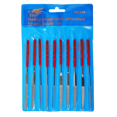 Набор надфилей алмазных 10шт. 3x140мм