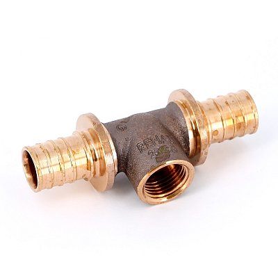 Тройник надвижной 25 х 1/2" ВН х 25 RX+ бронза REHAU