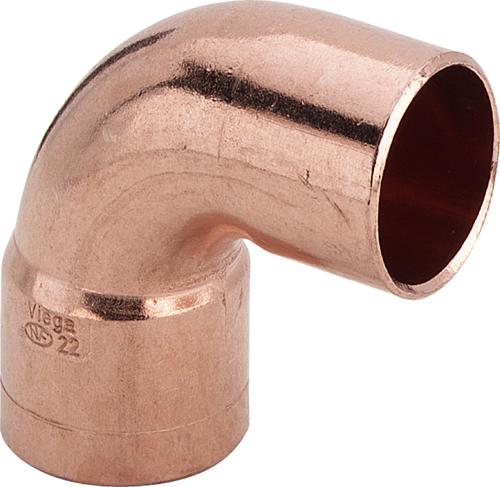 Медь.  Угол пайка. 18 мм однораст. Viega, Sanha