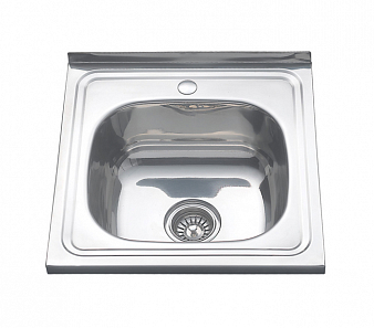 Мойка накладная 500*500мм, 0.6 мм, Б/В, MELANA нержавейка