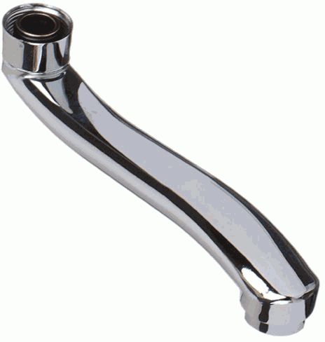 Излив плоский для ванны, S-образный, 20 см, Terma 20712