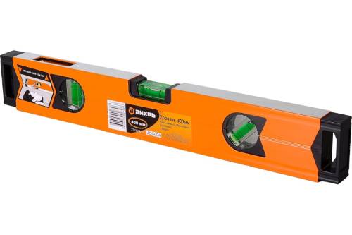 Уровень алюминиевый "Магнитный" 600 мм, фрезерованный, 3 глазка (1 зеркальный) Вихрь