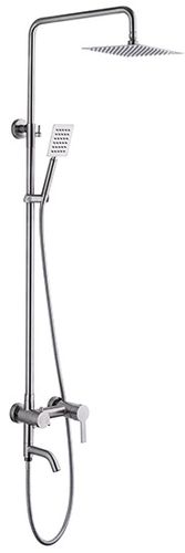 LEDEME L72401 Душевая стойка со смесителем с тропическим душем, нержавеющий корпус 