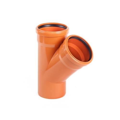 ТРОЙНИК  наруж.  110 - 110 мм - 45 град., ПВХ ХЕМКОР