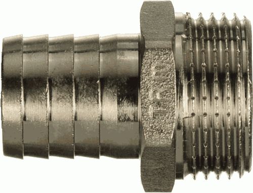 Переходник для резин. шланга  1" ш - 25 мм,  ник.лат., TRm 06230