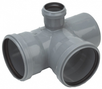 Крестовина, 110 - 110 - 50 мм -87 град., правый, 2-х плоск.ПВХ