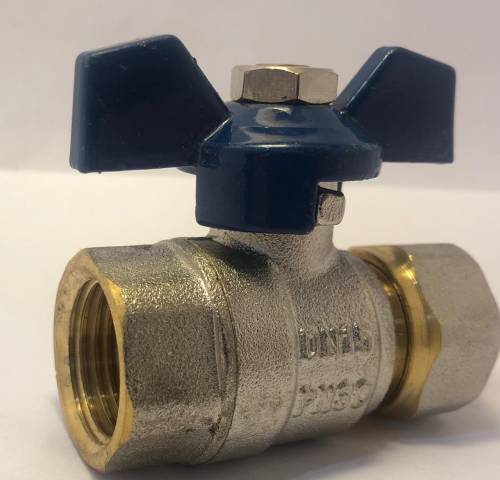 -- Кран шар. цанговый под МП трубу 1/2" х 16 г/ц, бабочка, Best, CK, 