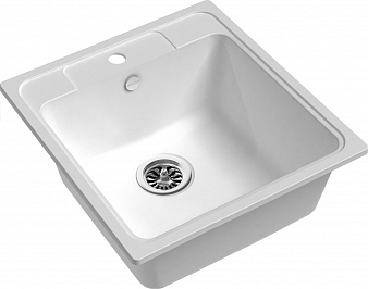Мойка  ELEGANT 50, кварц, 518 мм х 478 мм, врез., иней, бол. вып.40493