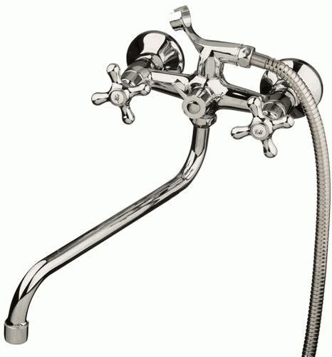 MELODIA смеситель д/ванны Galateo длинный излив крест керамика MDV40241