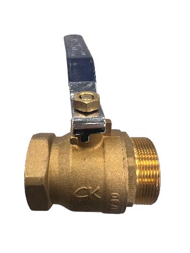 -- Кран шар. 2" г-ш  рычаг, лат. ник. Best, CK, UTEC