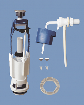 Арматура д/унит. Псков, 1/2", бок.подв.,хром. кноп.,мини поплавок 14/1-34