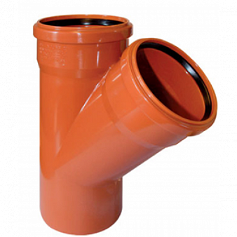 ТРОЙНИК  наруж.  200 - 110 мм - 45 град., ПВХ Ostendorf