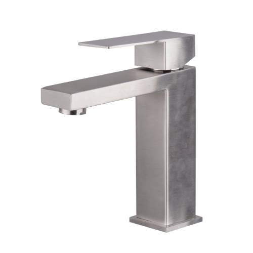 MELODIA Square Смеситель для умывальника, картридж 25мм нерж.сталь полир. MDV30620ss