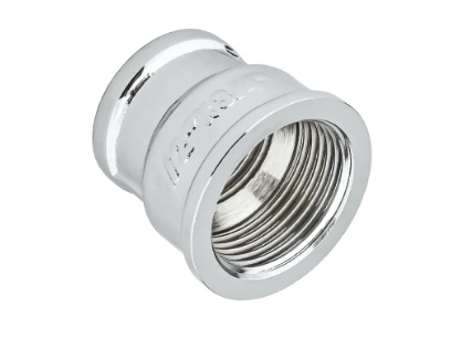 Муфта перех.  3/8" x 1/2", хром., лат.