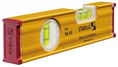 Уровень тип 80 AS, 20см, (2 гл, 2 изм. пов, точн. 0,5мм/м,над головой 0,75мм/м) STABILA, Германия