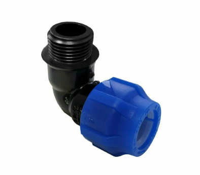 Угольник (отвод) компресс. PE 32*1" НАР. VF ПНД