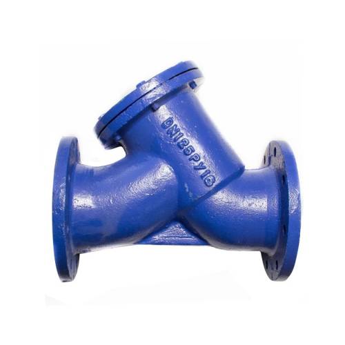 Фильтр чугунный сетчатый Ду 50 PN 16 фланцевый синий