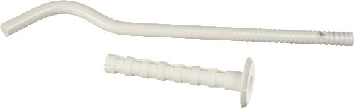 Кронштейн для радиатора с дюбелем д.8мм белый К.6.7.18 круглый 180х7мм