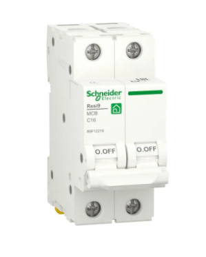Автомат выключатель модульный 2п C 16А Resi9 6000А SchE R9F12216