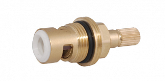 Кран-букса 3/8" керамика, 7.6 х 20 шлиц., 90° под крест, правая, "FLÜHS"