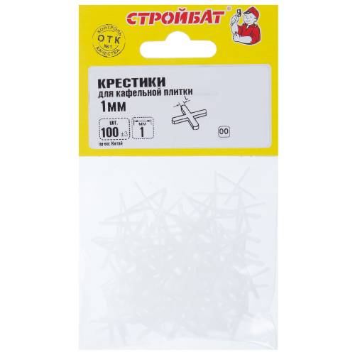 Крестики для кафельной плитки 1 мм 100 шт., 364150