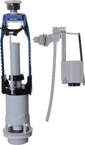 Арматура д/унит. 105.56.14.3 (68.56.14.3) Псков, 1/2", кнопка, бок. подв., метализ. 