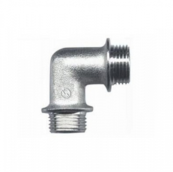 Уголок   1/2",  ш-ш.,  ник., лат., с ограничителем, GF