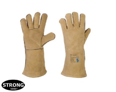 Краги спилковые, коричневые, Strong Hand, «WELDER-PROFI 2», 