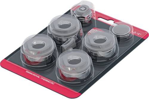 Набор для радиатора Royal Thermo 3/4'' silver