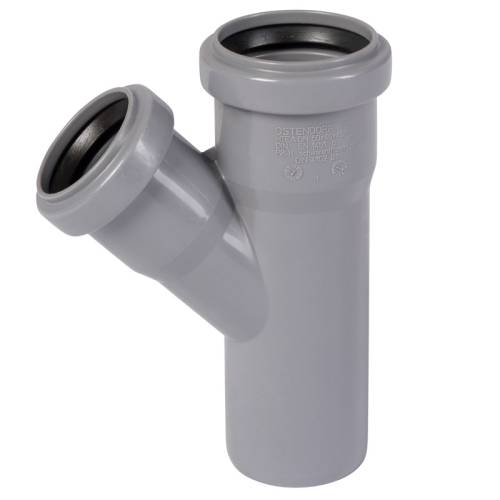 ТРОЙНИК    50 - 40 мм - 45 град., ПВХ Ostendorf