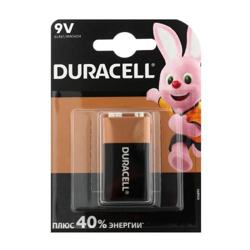 - Элемент питания алкалиновый "крона" Duracell 6LR61/MN 1604/ВР-1 (уп.1шт) 00000754