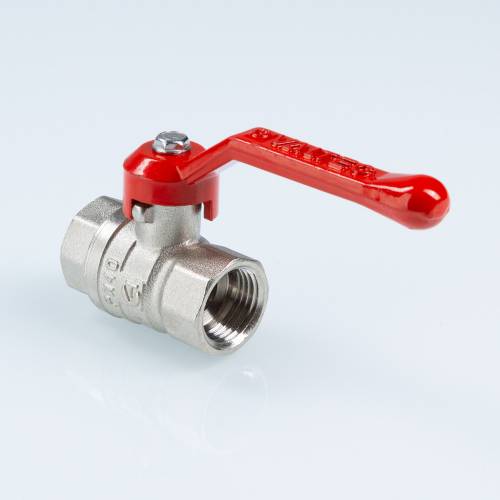 Кран шар. 1/2" г-г (PN40) рычаг, лат. ник.  VALTEC СТАНДАРТ 