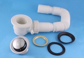 Сифон DC2013 для душевой кабины с высоким поддоном, под парогенератор (слив Ø 46-56 мм, гофра Ø 50 м