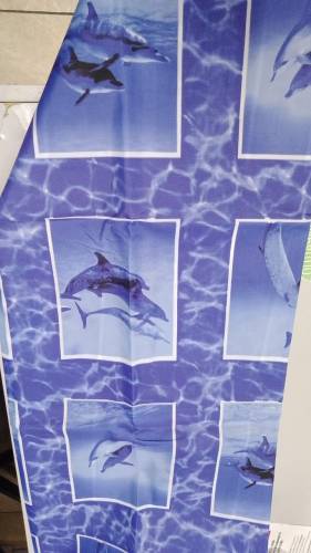 Шторка д/в фотопринт "Дельфины-2" 180х180 см