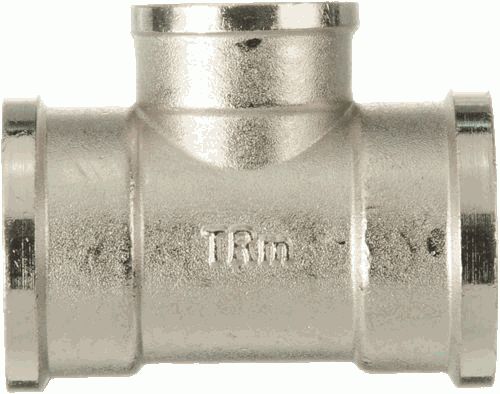 Тройник  1"х 3/4"х 1" г-г-г ник. лат. TRm 06124